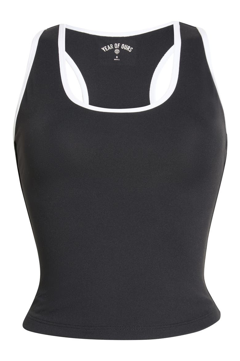 Sport Cutout Back Tank, Alternate, color, BLACK/WHITE