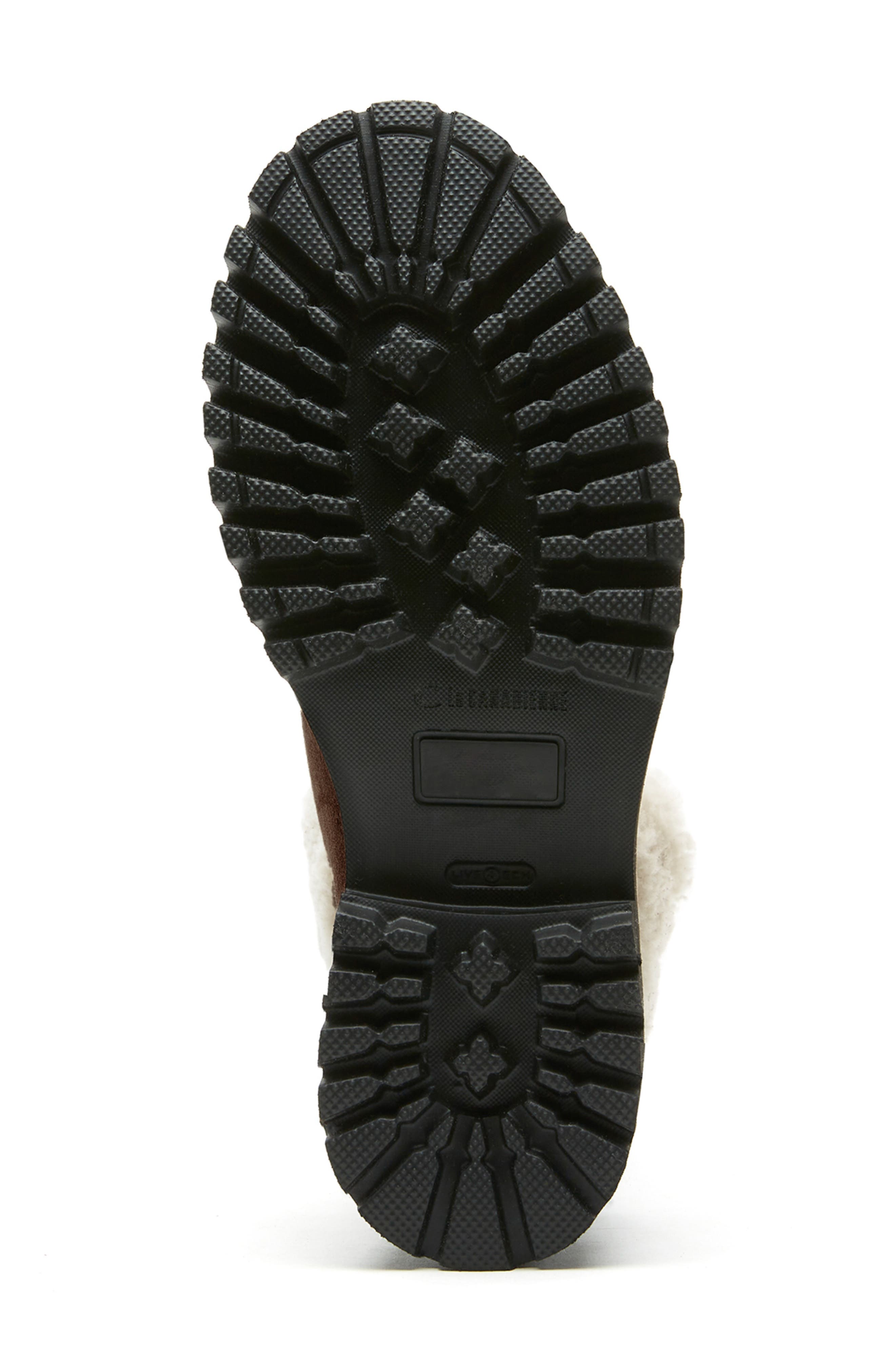 Kinetic Genuine Shearling Bootie, Alternate, color, BRUNETTE SUEDE