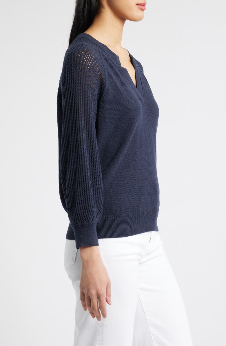 Wit & Wisdom V-Notch Sweater, Alternate, color, 