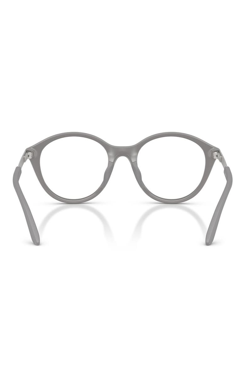 Kids' 48mm Round Optical Glasses & Clip-On Sunglasses, Alternate, color, MATTE GREY / CLEAR