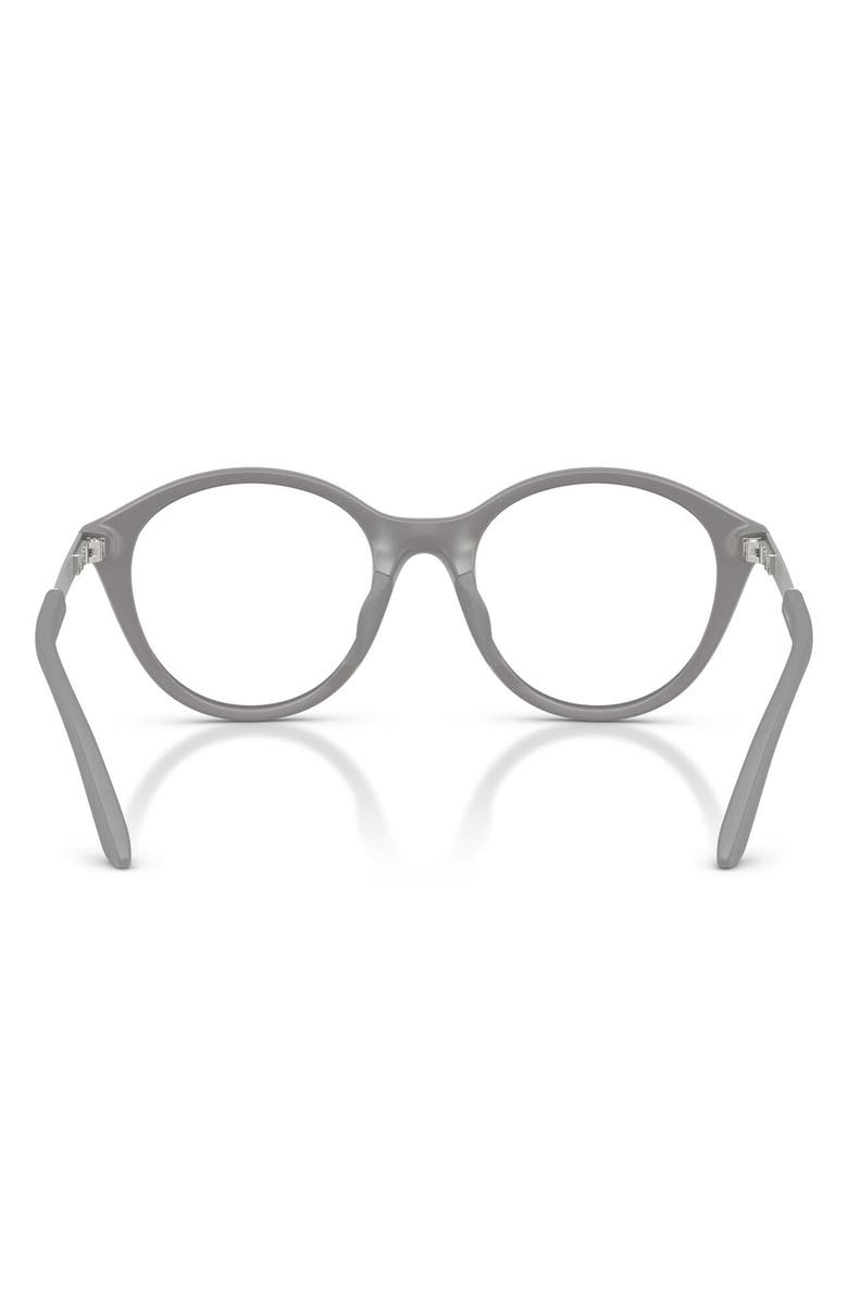 EMPORIO ARMANI KIDS Kids' 48mm Round Optical Glasses & Clip-On Sunglasses, Alternate, color, Matte Grey / Clear