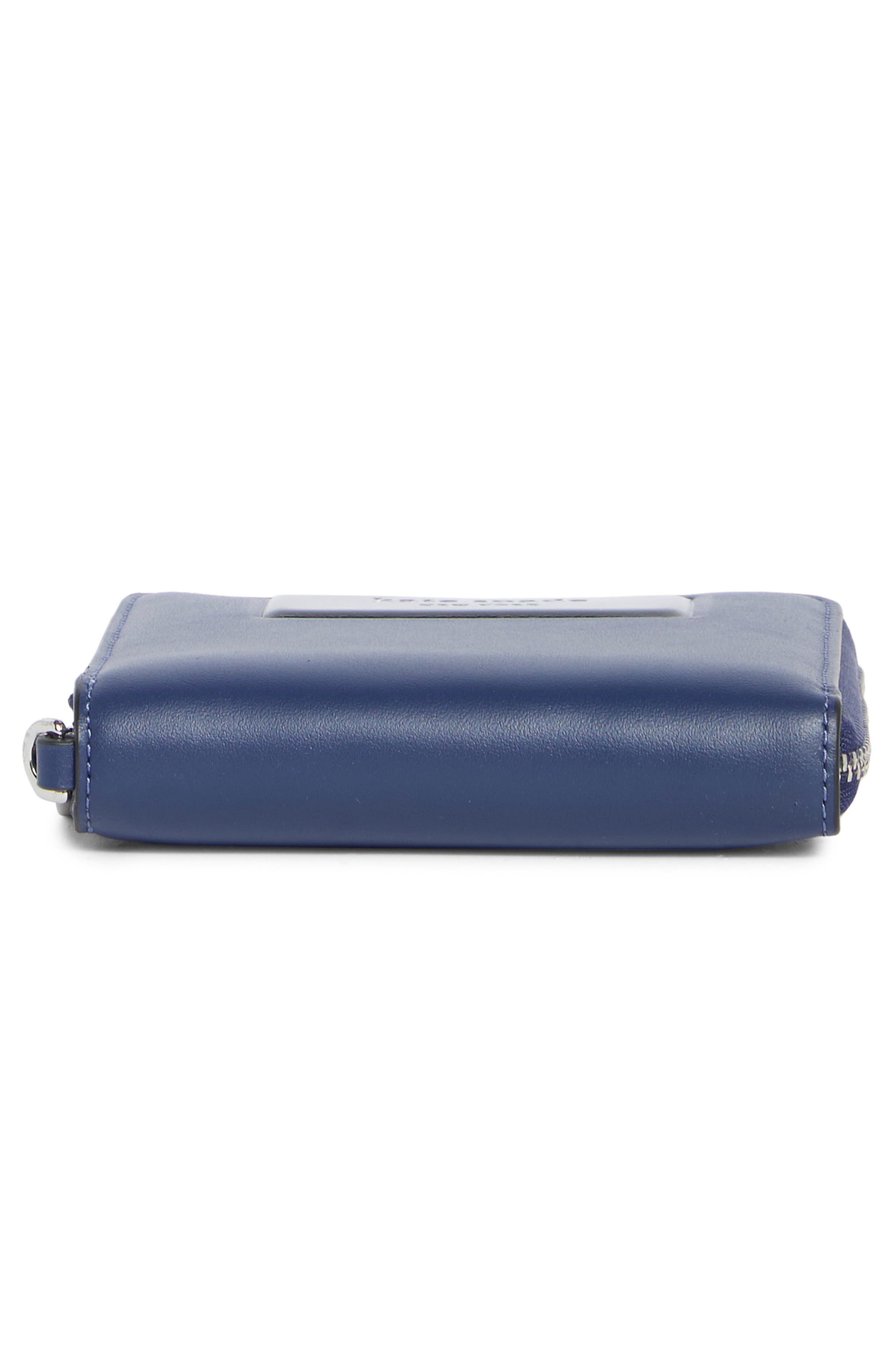Small Leather Wristlet, Alternate, color, DEEP LAKE
