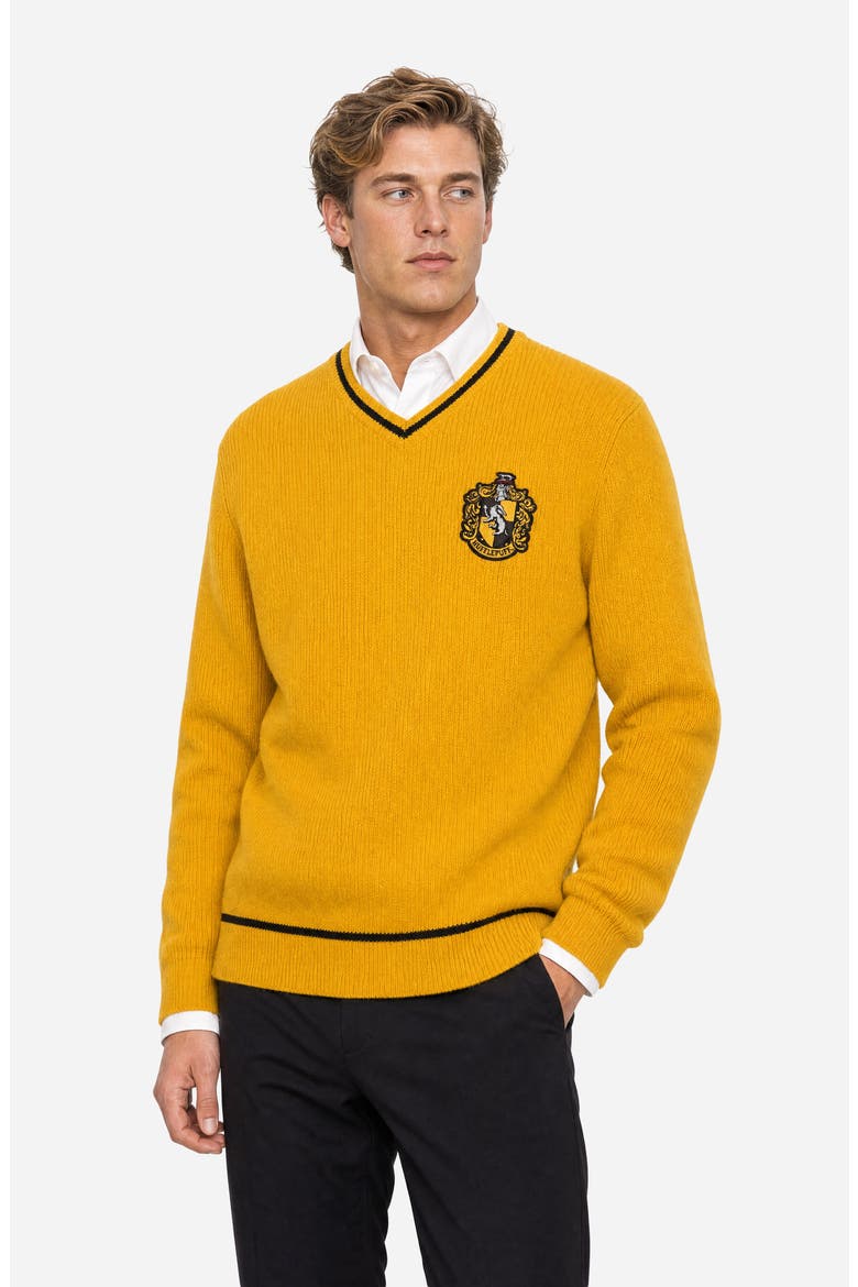 Harry Potter Hufflepuff Sweater, Alternate, color, YELLOW