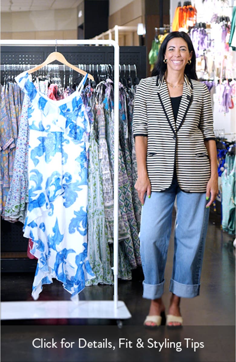 Scroll Print Asymmetric Dress, sales video thumbnail