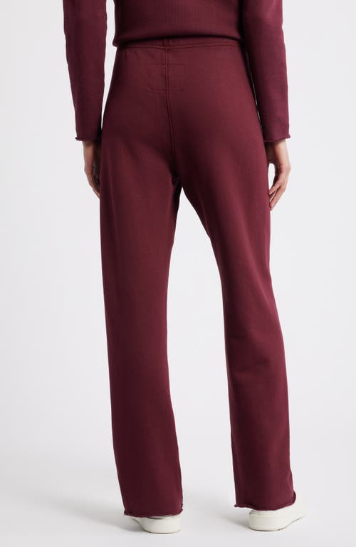 Frank & Eileen Catherine Cotton Sweatpants In Burgundy