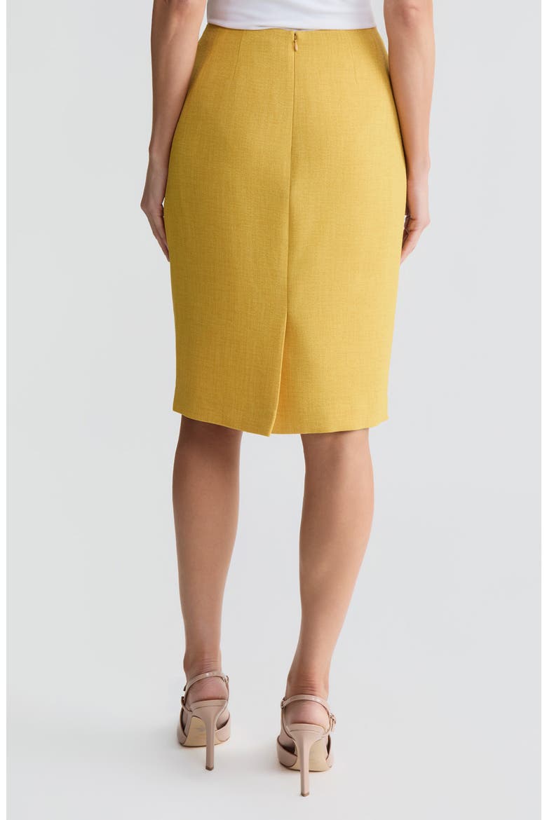 Pebble Crepe Slim Skirt, Alternate, color, BUTTERSCOTCH