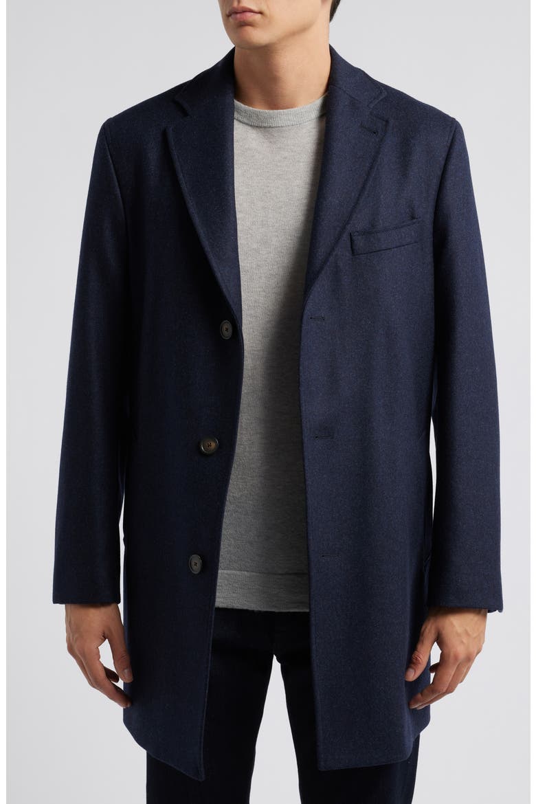Delroy Wool Topcoat with Removable Bib, Alternate, color, NAVY