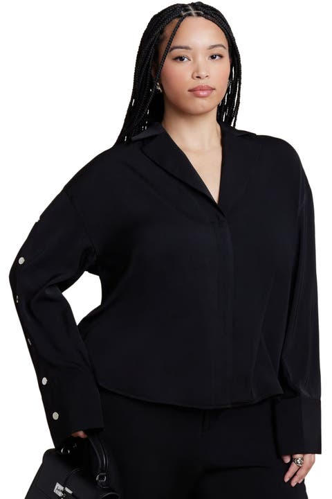 Button Sleeve Top (Plus)