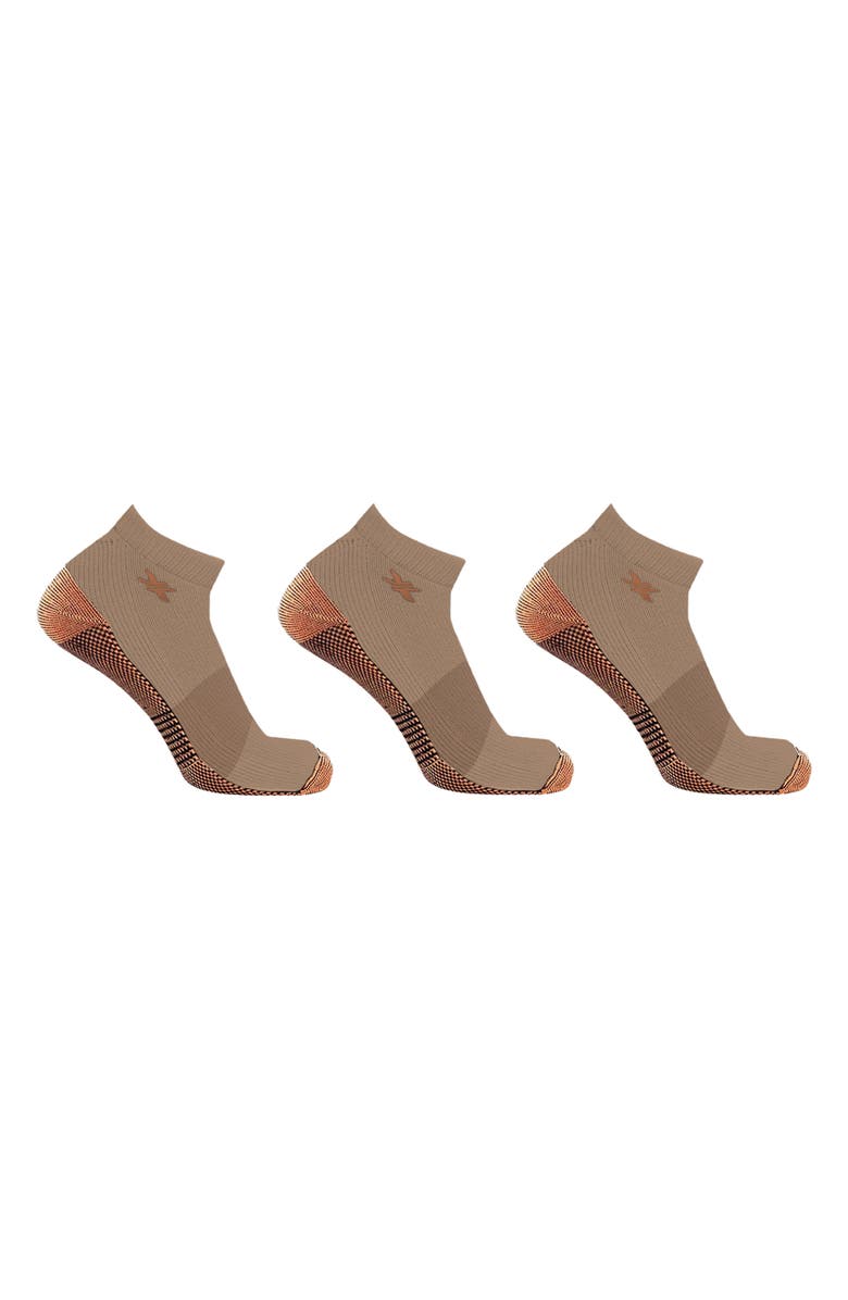 EXTREME FIT 3-Pack Copper Infused Ankle Length Compression Socks, Main, color,