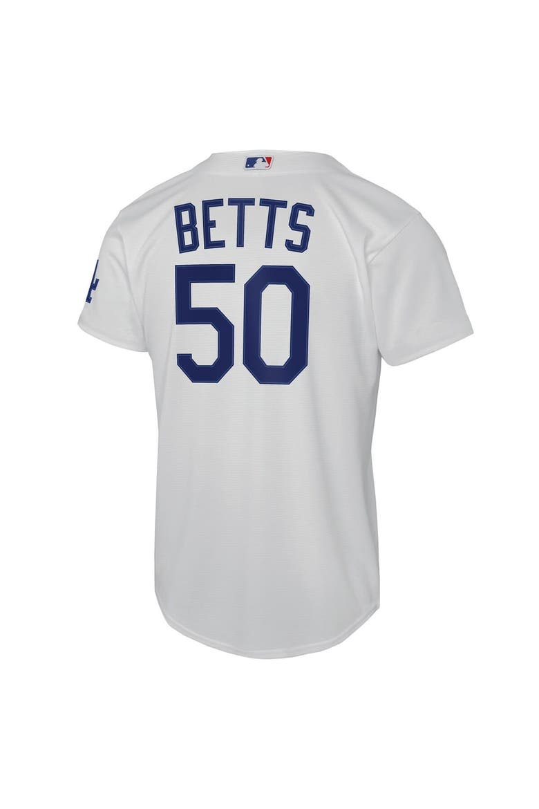 Youth Nike Mookie Betts White Los Angeles Dodgers Home Stadium Jersey, Alternate, color, White