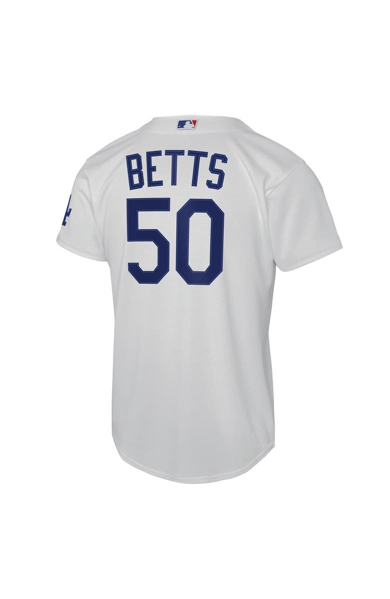 Nike Youth Nike Mookie Betts White Los Angeles Dodgers Home Stadium Jersey, Alternate, color, White