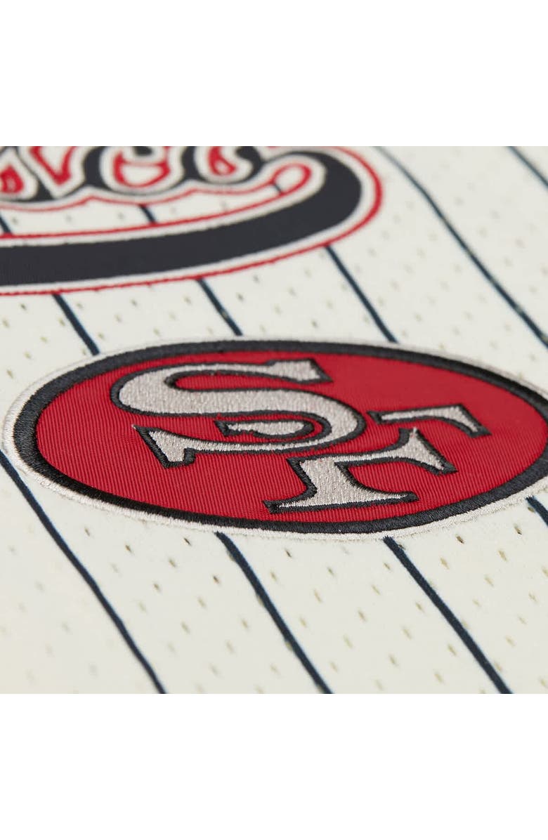 Mitchell & Ness Men's Mitchell & Ness Jerry Rice Cream San Francisco 49ers Name & Number Mesh Button-Up Baseball Jersey, Alternate, color, Cream