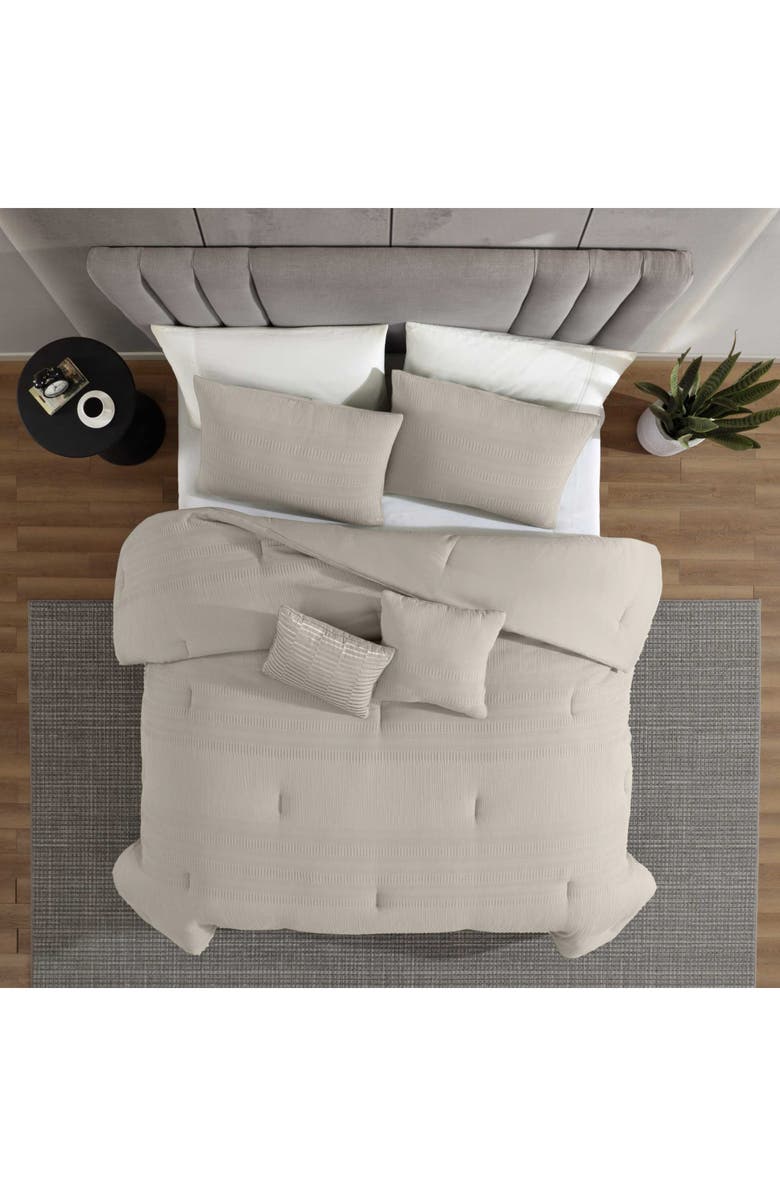 Kenneth Cole Variegated Waffle Cotton Duvet & Sham Set, Alternate, color, 