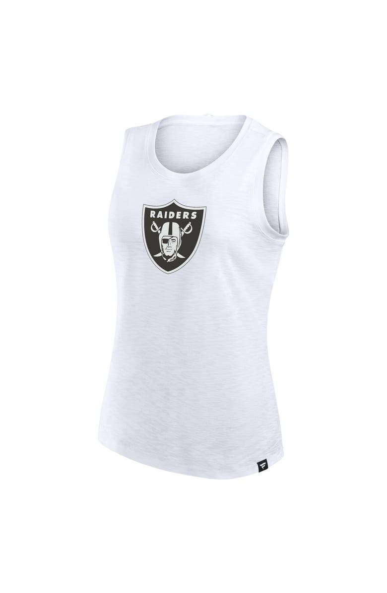 FANATICS Women's Fanatics  White Las Vegas Raiders Slub Tank Top, Alternate, color, White