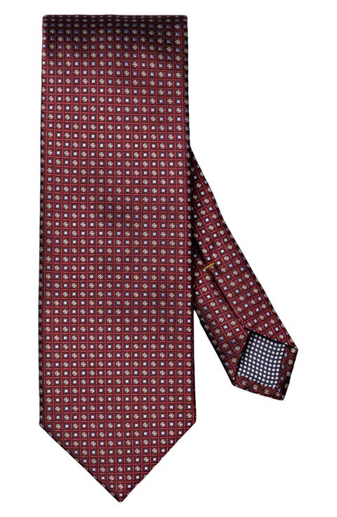Micro Geometric Silk Tie