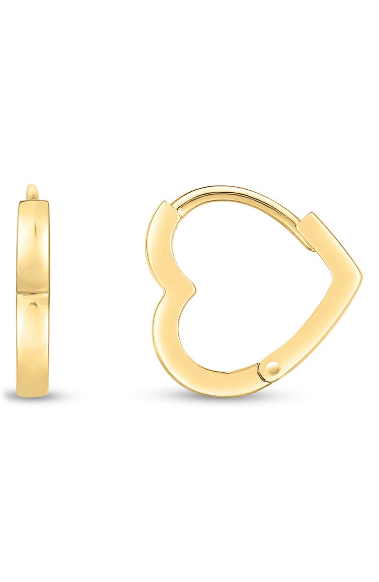 KARAT RUSH Heart Hoop Earrings, Alternate, color, Yellow Gold