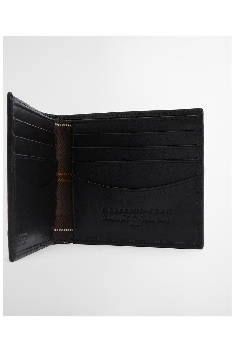 Brunton RFID Leather Bifold Wallet, Alternate, color, BLACK DEBOSS TARTAN
