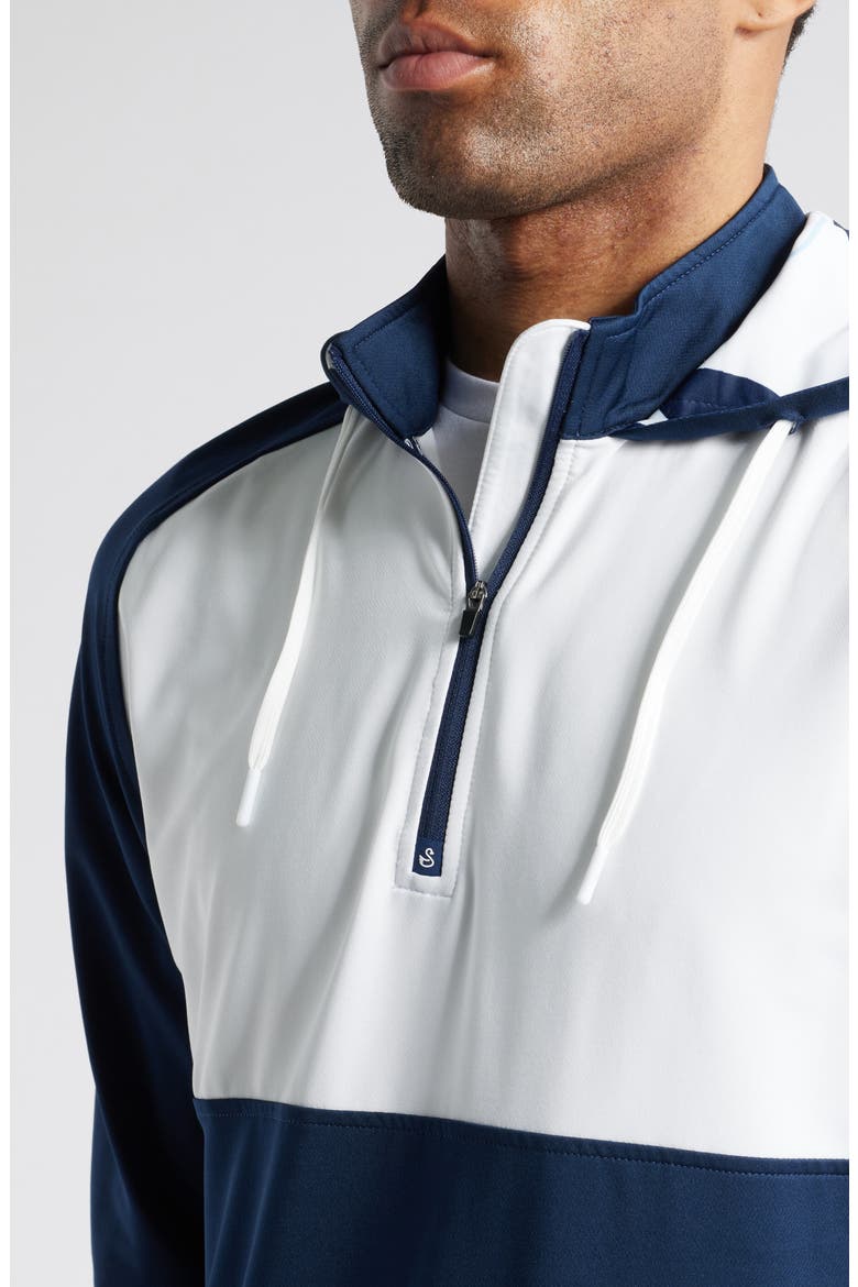 Logan Colorblock Half Zip Hoodie, Alternate, color, MIDNIGHT NAVY