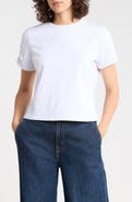 French Connection Rallie Ruched Sleeve Cotton T-Shirt