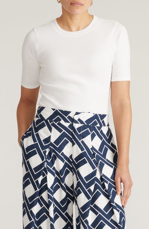 Classic Rib Short Sleeve Top (Regular & Plus)