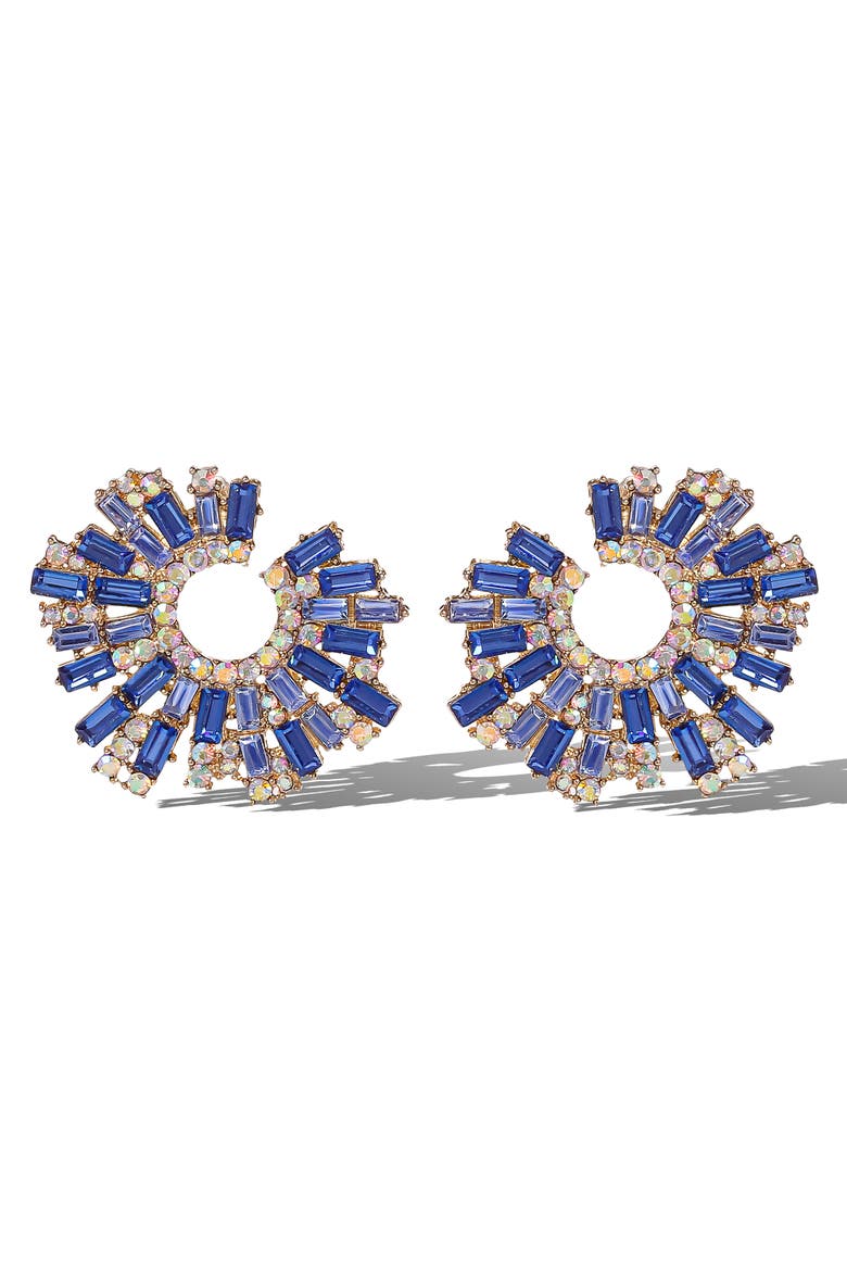 Fashion Earrings with Crystal, Main, color, Blue