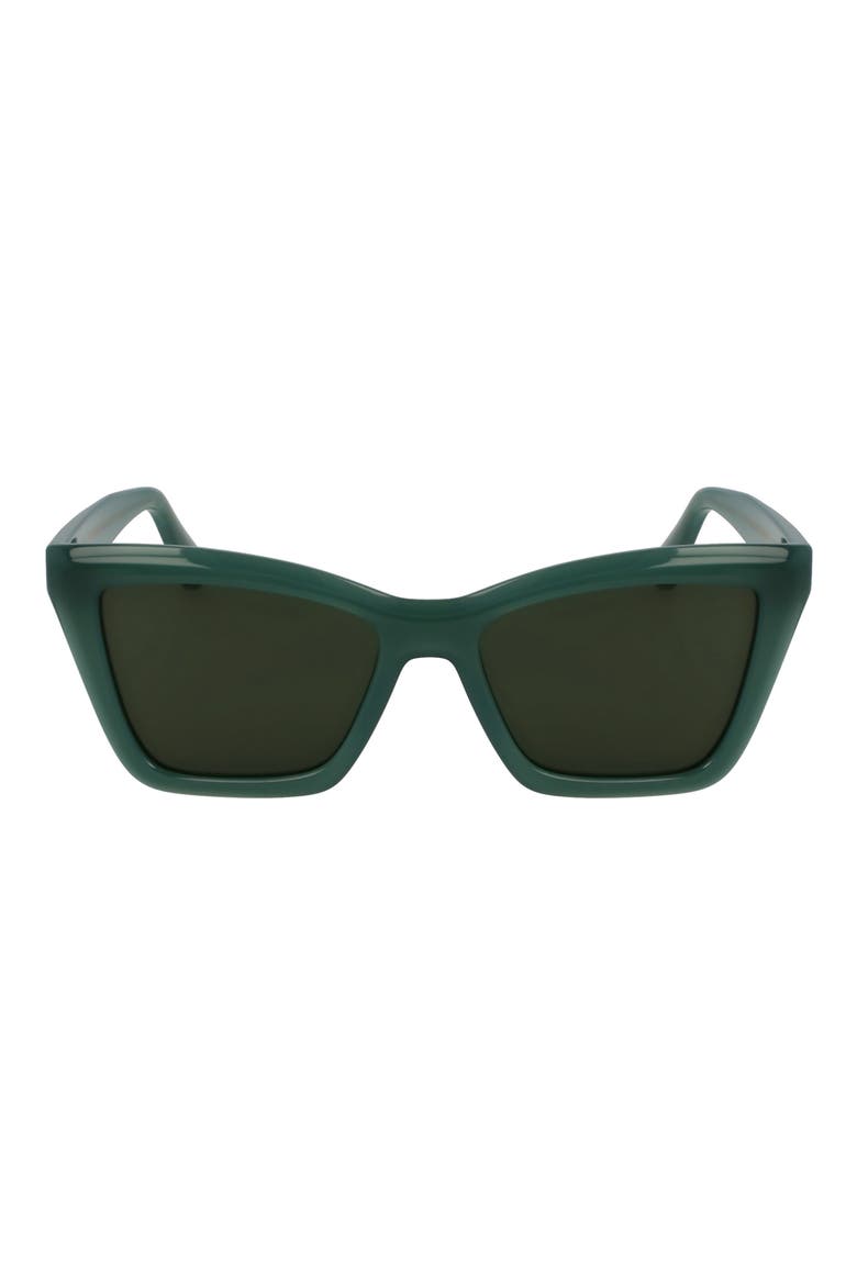 53mm Rectangualr Sunglasses, Main, color, OPALINE GREEN