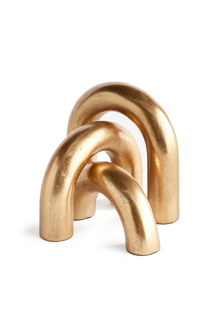 Arco Sculptures Decorative Objects Set of 3, Main, color, Gold