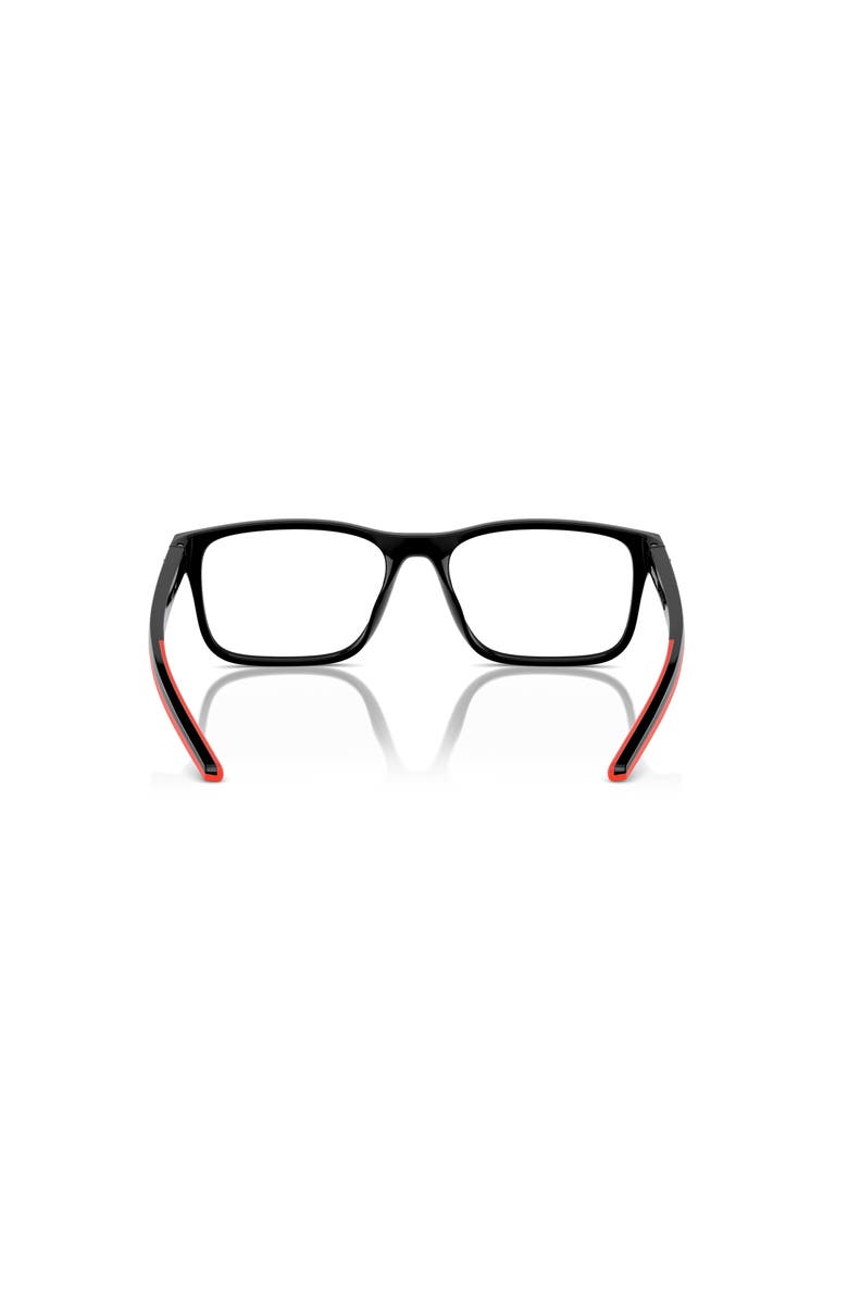 Scuderia Ferrari 56mm Rectangle optical glasses, Alternate, color, Black