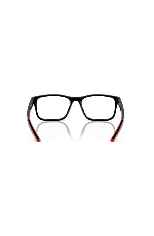 Scuderia Ferrari 56mm Rectangle Optical Glasses In Black