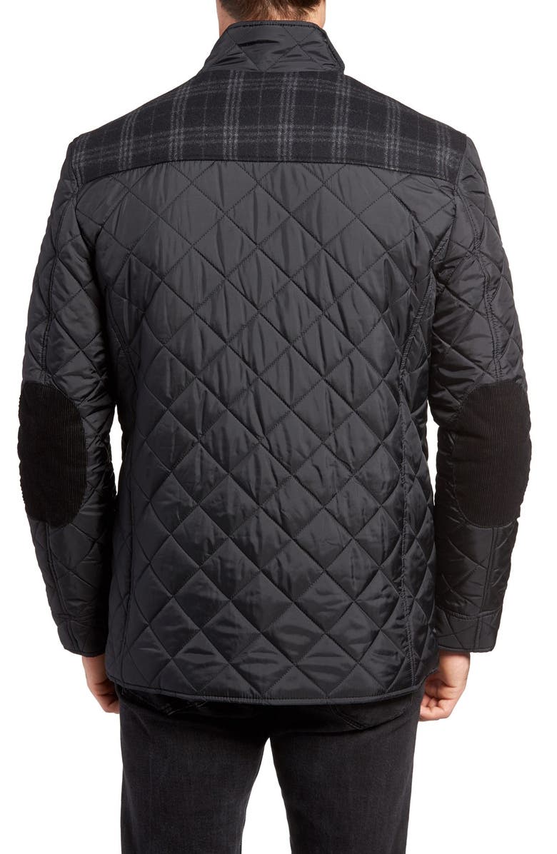 Cole Haan Mixed Media Quilted Jacket, Alternate, color, 