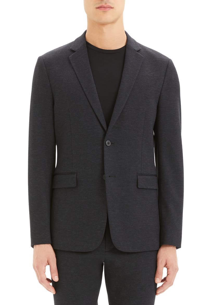 Clinton Marled Ponte Sport Coat, Main, color, NOCTURNE NAVY
