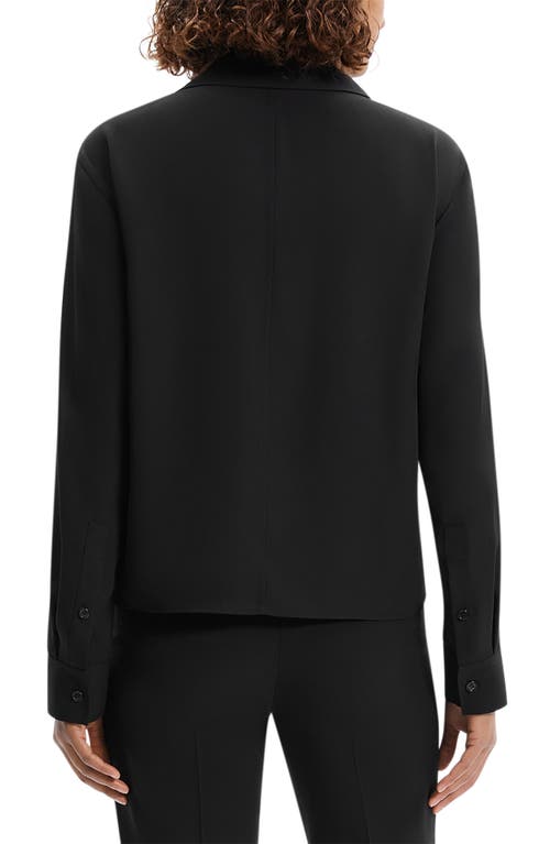 THEORY THEORY DOUBLE BREASTED TRENCH BLOUSE