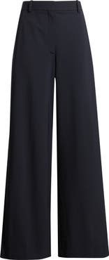 Theory Stretch Wool Wide Leg Pants