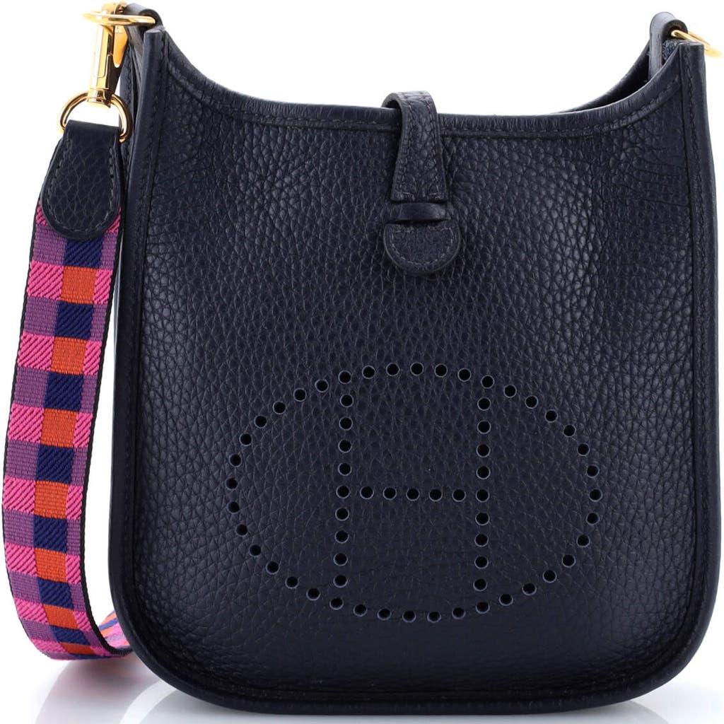 Pre-owned Hermes Hermes Evelyne Bag Gen Iii Clemence Tpm In Blue