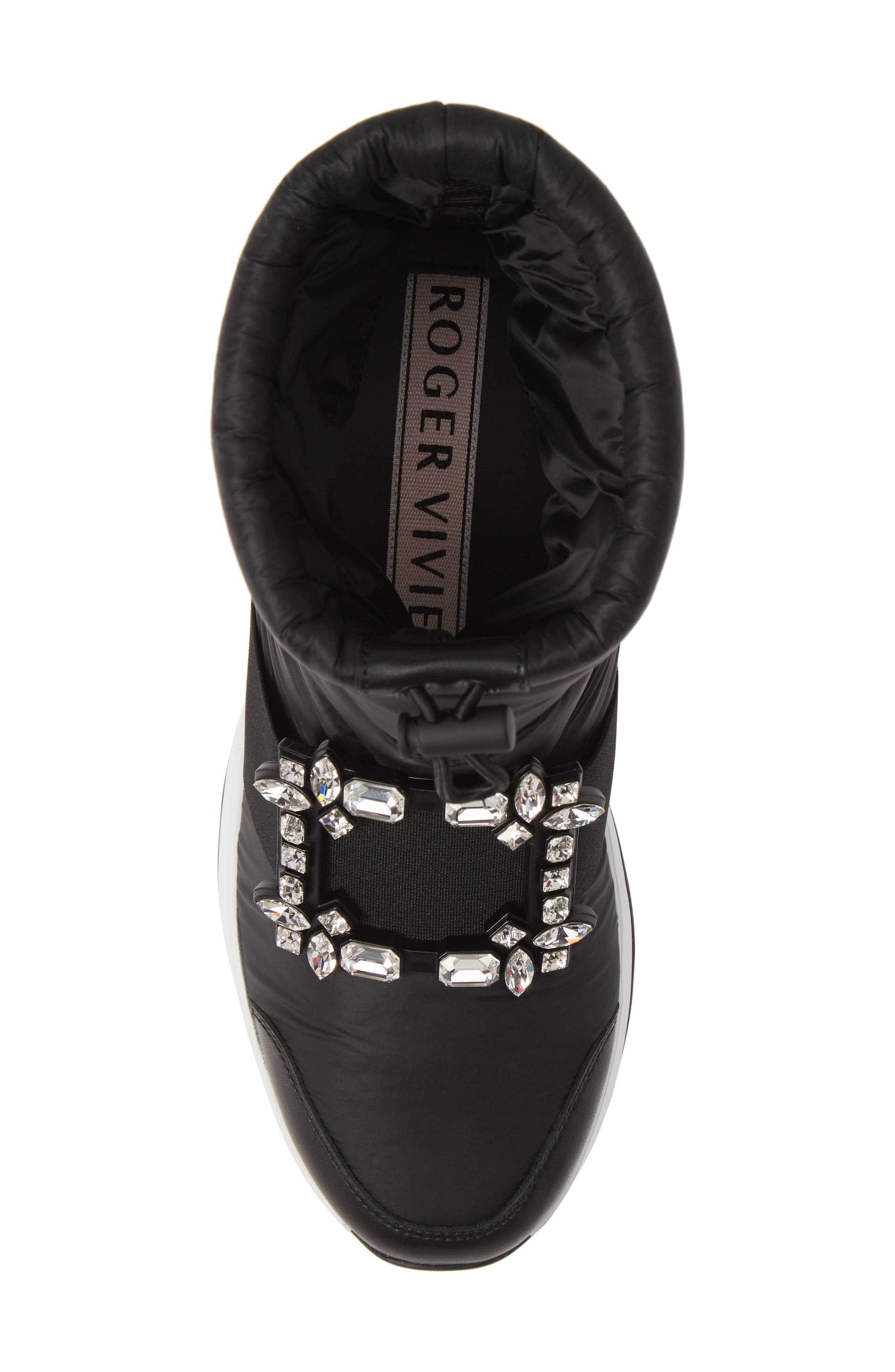 Roger Vivier Viv Run Crystal Buckle Snow Boot, Alternate, color, 
