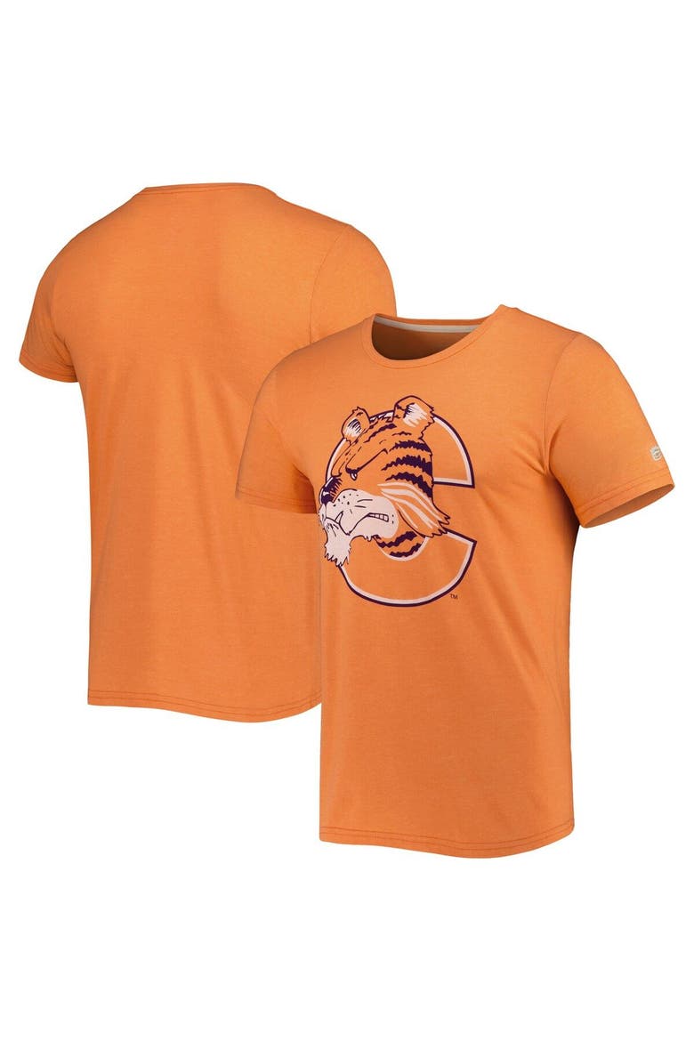 Men's Homefield Heathered Orange Clemson Tigers Team Logo Vintage T-Shirt, Main, color, Heather Orange