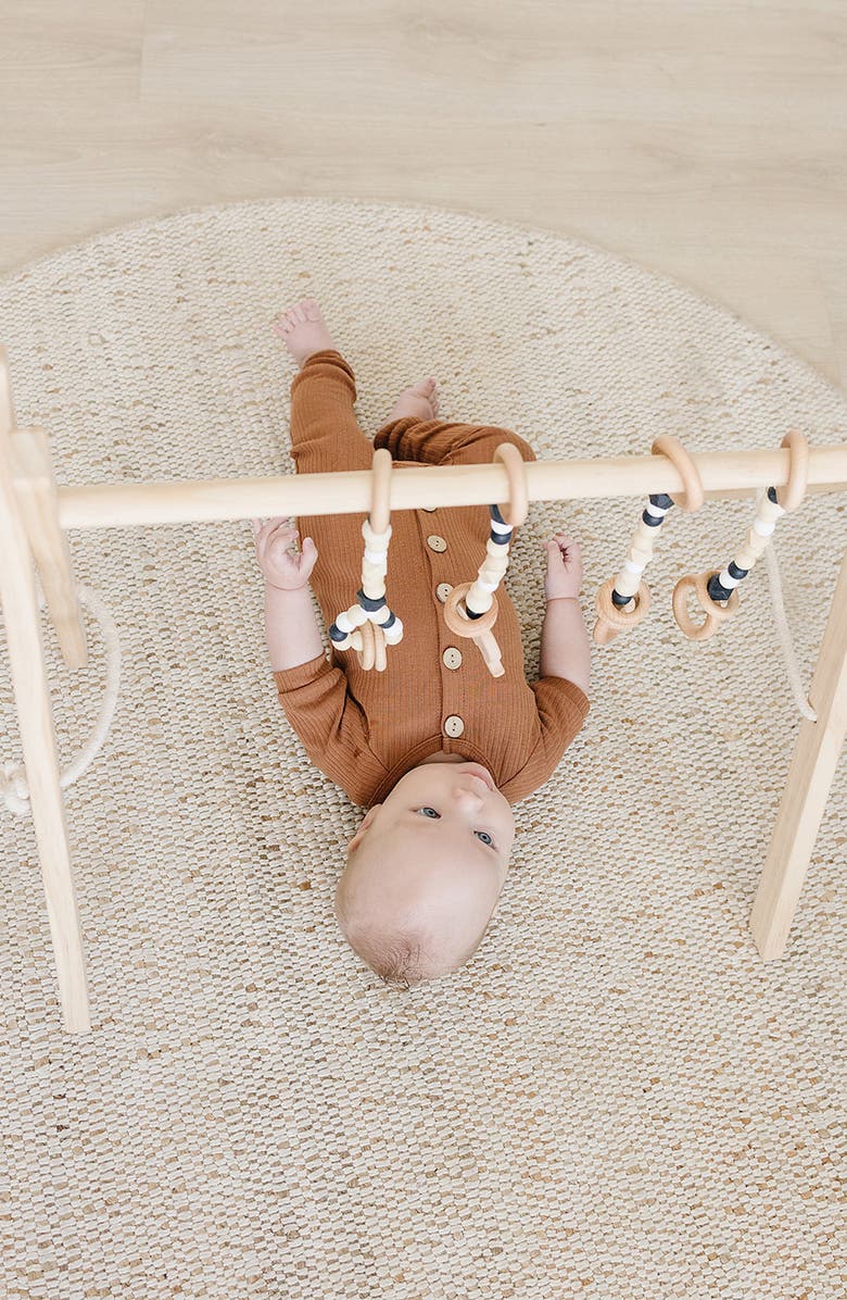 Poppyseed Play Wooden Baby Gym, Alternate, color, Black