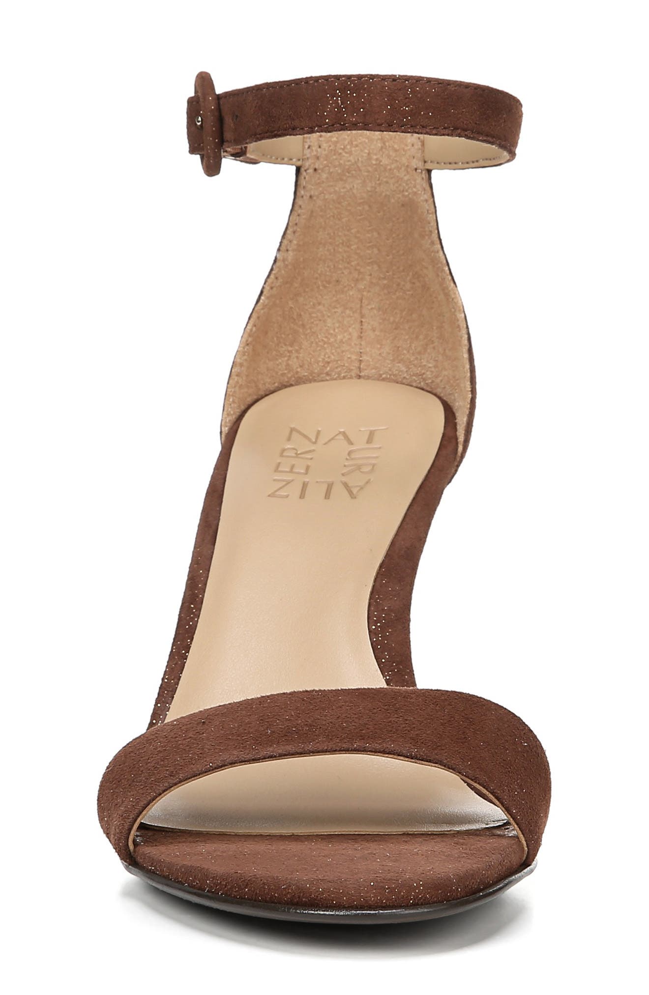 Kinsley Ankle Strap Sandal, Alternate, color, COCOA GLITTER DUST LEATHER