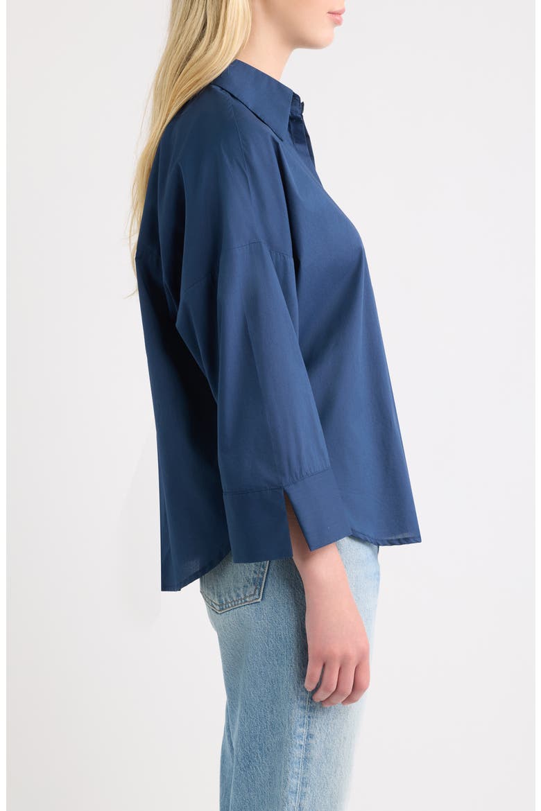The Brentwood Cotton Shirt, Alternate, color, NAVY