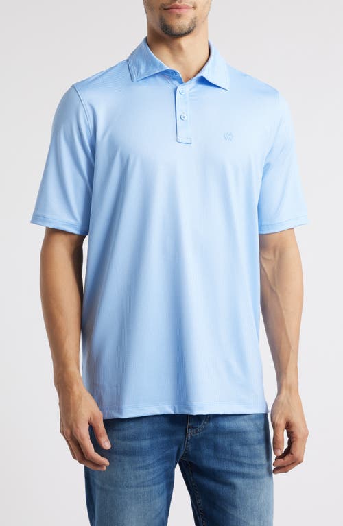 Johnston & Murphy Xc4® + Cool Degree™ Microprint Performance Golf Polo In Light Blue/white