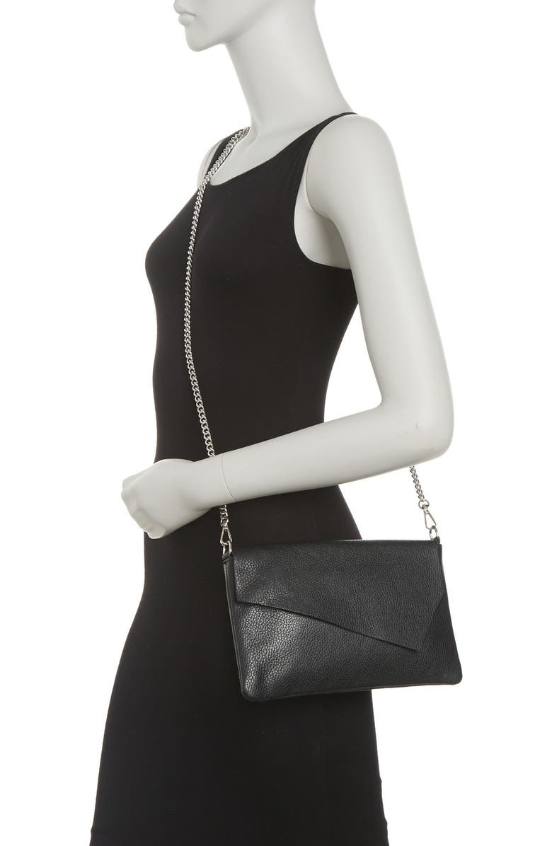 GIORGIO COSTA Leather Chain Crossbody Clutch, Alternate, color,