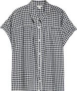 Caslon® Linen Blend Button-Up Shirt