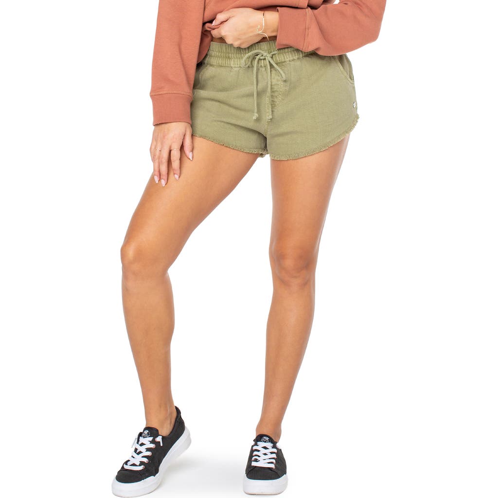 Roxy Scenic Route Frayed Cotton Shorts