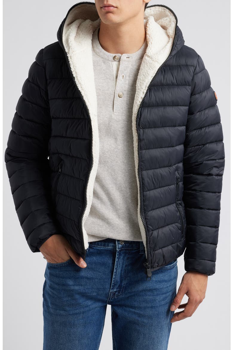 Morus Water Resistant Hooded Quilted Puffer Jacket, Main, color, BLACK