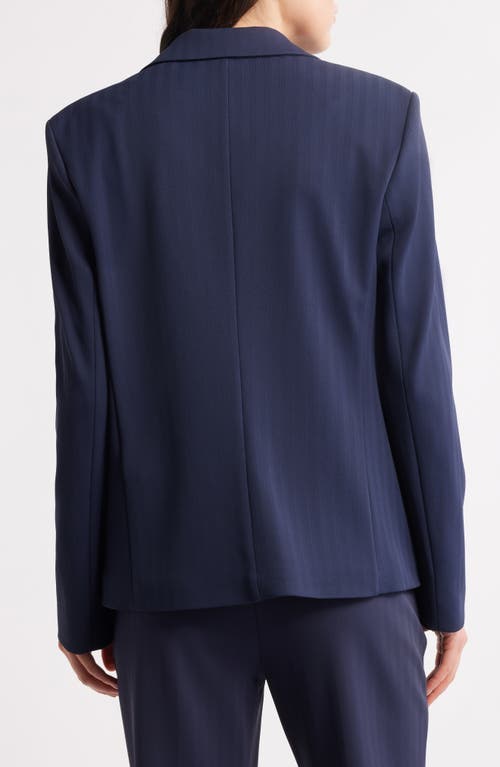 Hugo Boss Boss Jupa One-button Blazer In Clean Navy Herringbone