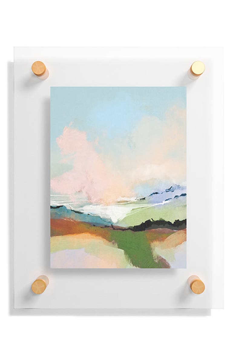 Dream Landscape Floating Art Print, Main, color, BLUE