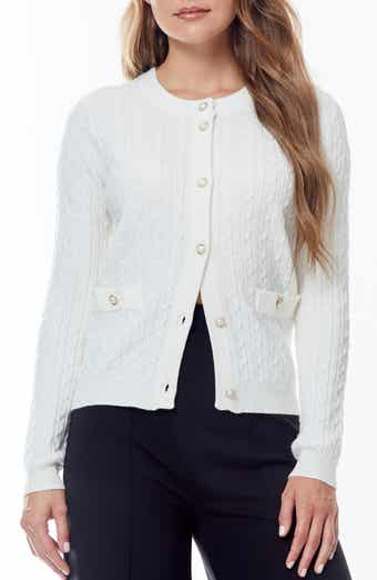 BY DESIGN Drew Cable Knit Crop Cardigan