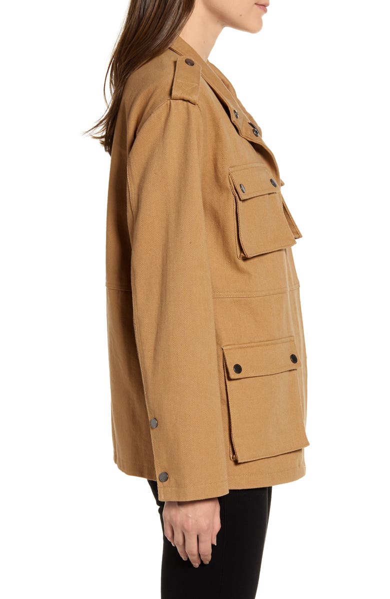 Avec Les Filles Cotton Twill Cargo Jacket, Alternate, color, 