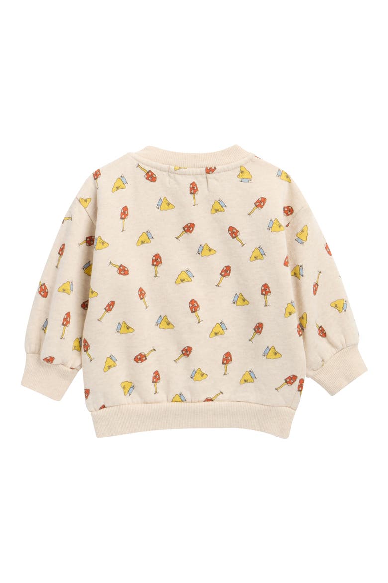 Mush Monster Mushroom Print Sweatshirt, Alternate, color, OFF WHITE