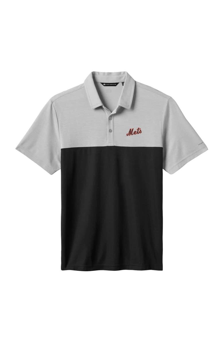 TravisMathew Men's TravisMathew Gray/Black New York Mets Home Run Leader Polo, Alternate, color, Gray